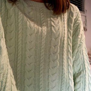 Mint Green Cable Knit Sportsgirl 